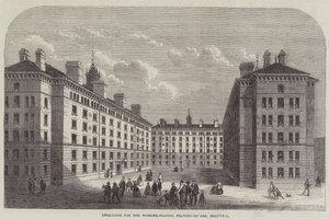 Viviendas para la clase trabajadora, Peabody-Square, Shadwell de Frank Watkins